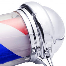 Load image into Gallery viewer, 30" Barber Shop Pole Red White Blue Rotating Light