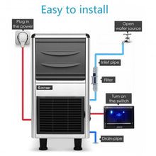 Load image into Gallery viewer, Freestanding Stainless Steel Commercial Ice Maker