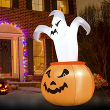 Load image into Gallery viewer, 6 FT Halloween Blow-Up Inflatable Ghost in Pumpkin