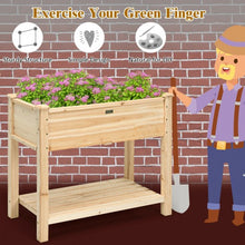 Load image into Gallery viewer, Raised Garden Elevated Wood Planter Box Stand