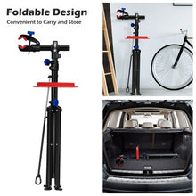 Load image into Gallery viewer, Pro Bike Adjustable 41" To 75'' Cycle Bicycle Rack Repair Stand w/ Tool Tray Red