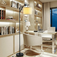 Load image into Gallery viewer, Standing Arc Modern Floor Lamp W/ Fabric Hanging Lamp