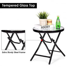 Load image into Gallery viewer, 3 pcs Outdoor Folding Rocking Chair Table Set