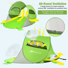 Load image into Gallery viewer, Pop Up Beach Tent Anti-UV UPF 50+ Portable Sun Shelter for 3-4 Person-Green