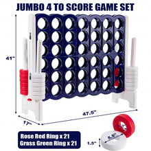 Load image into Gallery viewer, Jumbo 4-to-Score 4 in A Row Giant Game Set