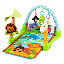 Load image into Gallery viewer, 4-in-1 Baby Play Gym Mat with 3 Hanging Educational Toys
