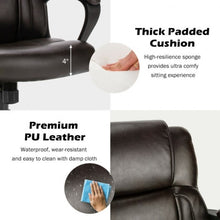 Load image into Gallery viewer, Adjustable Leather Executive Office Chair Computer Desk Chair with Armrest