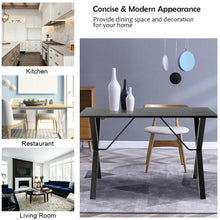 Load image into Gallery viewer, Computer Desk with Bamboo Top & Metal Frame-Black Desk