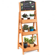 Load image into Gallery viewer, Wooden Sidewalk Menu Chalkboard Sign Display Shelves