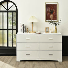 Load image into Gallery viewer, 6-Drawer Freestanding Storage Cabinet with Metal Handles