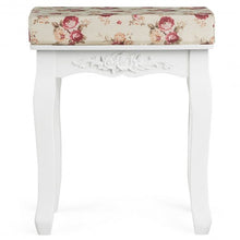 Load image into Gallery viewer, White Cushioned Vanity Stool Piano Seat