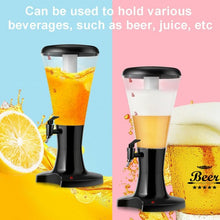 Load image into Gallery viewer, 3L Draft Beer Tower Dispenser with LED Lights