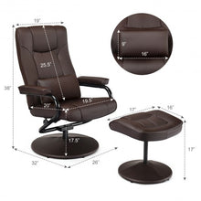 Load image into Gallery viewer, Recliner Chair Swivel Armchair Lounge-Brown
