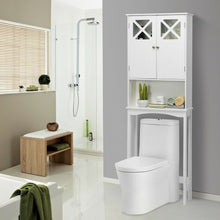 Load image into Gallery viewer, 2-door Over The Toilet Bathroom Storage Cabinet with Adjustable Shelf