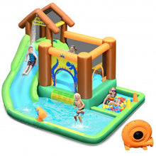 Load image into Gallery viewer, Inflatable Waterslide Bounce House Climbing Wall Ball Pit with Blower