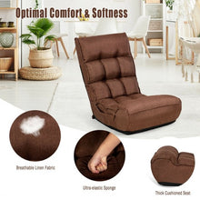 Load image into Gallery viewer, 4-Position Adjustable Floor Chair Folding Lazy Sofa