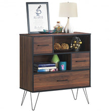 Load image into Gallery viewer, Multipurpose Sideboard Storage Cabinet with Metal Leg & Drawers