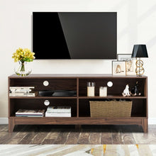 Load image into Gallery viewer, 58" Modern Entertainment Media Center Wood TV Stand-Walnut