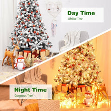 Load image into Gallery viewer, Pre-Lit Premium Snow Flocked Hinged Artificial Christmas Tree-7.5'