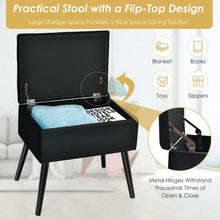 Load image into Gallery viewer, Velvet Storage Ottoman with Solid Wood Legs for Living Room Bedroom