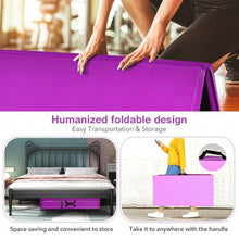 Load image into Gallery viewer, 4 Inch x 8 Inch Folding Gymnastics Panel Mat with Handles Hook-Pink