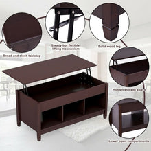 Load image into Gallery viewer, Lift Top Coffee Table with Hidden Storage Compartment-Coffee