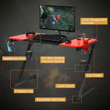 Load image into Gallery viewer, Computer Gaming Desk with Large Carbon Fiber Surface