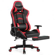 Load image into Gallery viewer, Massage Gaming Chair with Footrest-Red
