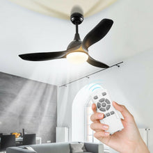 Load image into Gallery viewer, Modern 48" Ceiling Fan with Dimmable LED Light &Remote Control Reversible Blades