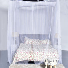 Load image into Gallery viewer, 4 Corner Post Full Queen King Size Bed Mosquito Net-White