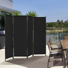 Load image into Gallery viewer, 4-Panel Room Divider Folding Privacy Screen-Black
