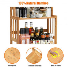 Load image into Gallery viewer, 3-tier Bamboo Spice Rack with Adjustable Shelf