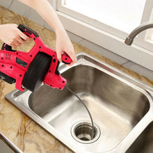 Load image into Gallery viewer, 18V Cordless Plumbing Cleaner Drain Snake Auger Drill