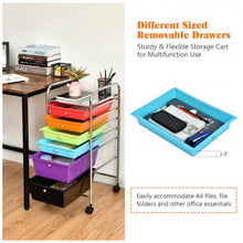 Load image into Gallery viewer, 6 Drawers Rolling Storage Cart Organizer-Multicolor