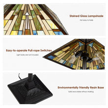Load image into Gallery viewer, Tiffany-Style 2 Light Floor Lamp with 18" Stained Glass Shade