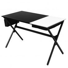 Load image into Gallery viewer, Writing Study Computer Desk with Drawer and Storage Bag-Black