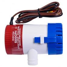 Load image into Gallery viewer, 12V 2.0A 500 GPH Electric Bilge Pump Marine Boat Yacht Submersible 3/4" Hose