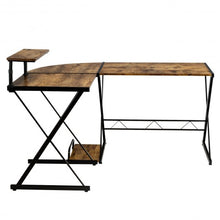 Load image into Gallery viewer, L-Shaped Desk Reversible Corner Computer Desk with Movable Shelf & CPU Stand-RB