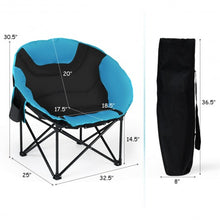 Load image into Gallery viewer, Moon Saucer Steel Camping Chair Folding Padded Seat