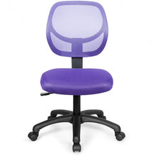 Load image into Gallery viewer, Low-back Computer Task Office Desk Chair with Swivel Casters-Purple