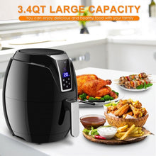Load image into Gallery viewer, 1400W 3.4Qt Time Control Touch LCD Electric Air Fryer
