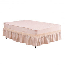 Load image into Gallery viewer, Twin / Full Size Around Bed 14" Elastic Wrap Ruffle Bed Skirt-Beige