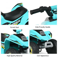Load image into Gallery viewer, 6V Kids Electric ATV 4 Wheels Ride-On Toy -Blue