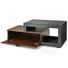 Load image into Gallery viewer, Modern Chic Glass Top Cocktail Coffee Table with Storage Cabinet