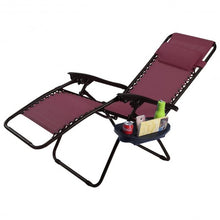 Load image into Gallery viewer, 2 pcs Folding Lounge Chair with Zero Gravity-Wine