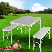 Load image into Gallery viewer, Aluminum Portable Folding Picnic Table with 2 Benches