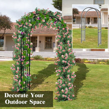 Load image into Gallery viewer, 7.2Ft Garden Decoration Climbing Plants Arch Steel Arbor