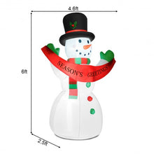 Load image into Gallery viewer, 6FT LED Yard Lawn Party Inflatable Christmas Snowman
