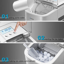Load image into Gallery viewer, 26 lbs Countertop LCD Display Ice Maker with Ice Scoop
