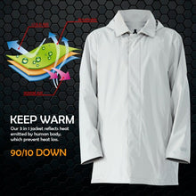 Load image into Gallery viewer, Men's�Interchange�3�in�1�Waterproof Detachable Ski�Jacket-Gray-L